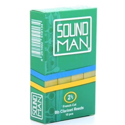 Abbildung von 10 Blättchen für Böhm Klarinette Soundman® French Cut Boehm Böhmklarinette Clarinet Klarinettenblättchen Klarinettenblätter Rohrblättchen Rohrblätter Holzblätter Holzblättchen 1 Schachtel (2,5)
