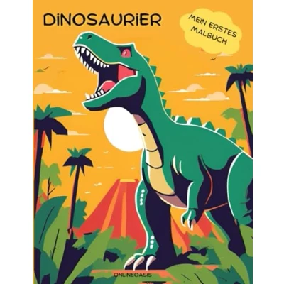 Abbildung von Dinosaurier Malbuch für Kinder ab 3 Jahren. Dinos zum Ausmalen und freie Seiten Zeichnen: Kreativer Ausmalspaß mit Dinos. Perfekt Kritzeln