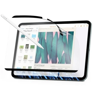 Abbildung von MoKo Magnetisch Papier Displayschutzfolie für iPad Air 11 Zoll 2024, Abnehmbar &amp; Wiederverwendbar Schutzfolie, Blendfrei Folie, Einfache Installation, Matt