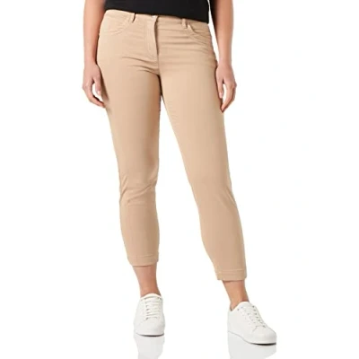 Abbildung von Gerry Weber Damen 5 Pocket Jeans BEST4ME Cropped unifarben 7/8 Länge Caramel 34