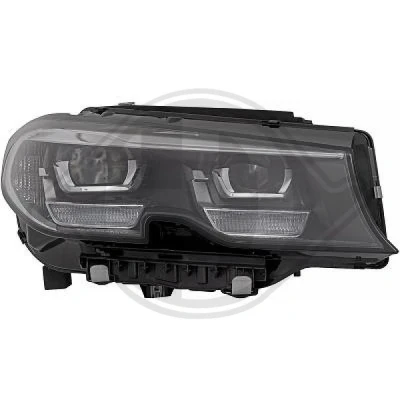 Abbildung von DIEDERICHS 1219980 Scheinwerfer rechts LED mit Tagfahrlicht (LED) für Rechtsverkehr Stellmotor LWR