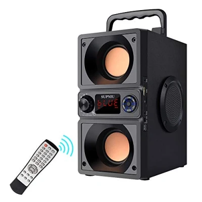 Abbildung von Bluetooth Lautsprecher, 40W(60W Gipfel) 5.0 Box Musikbox mit doppelten Tieftönern, Tragbarer Kabelloser Lautsprecher 8000mAh Batterie, lautes kristallklares Audio für Zuhause Party Camping
