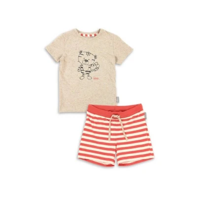 Abbildung von sigikid Set Nachtwäsche für Kinder, Größe: 116, Beige/rot