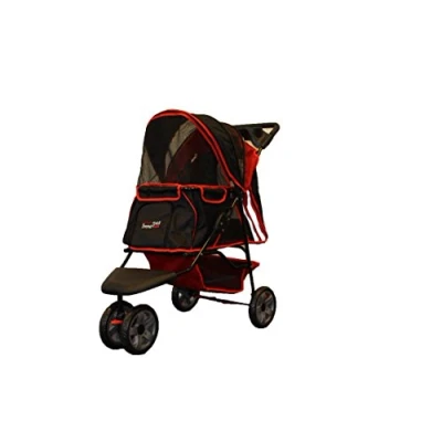 Abbildung von Haustier Buggy all Terrain IPS 01 rot/schwarz, Hunde Tragetasche, Trolley, Trailer, InnoPet, Buggy, Zusammenklappbar Pet Kinderwagen, Kinderwagen für und Katzen