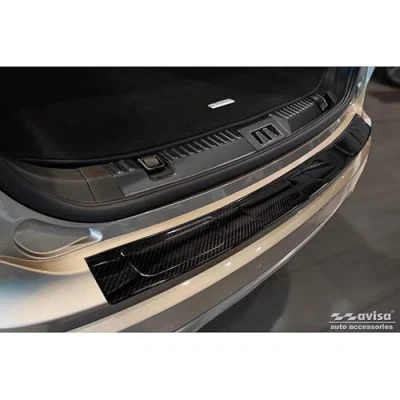 Abbildung von Avisa Echtes 3D Karbon Heckstoßstangenschutz kompatibel mit Ford Edge II Facelift 2018 inkl. ST Line &amp; Vignale &#039;Ribs&#039;