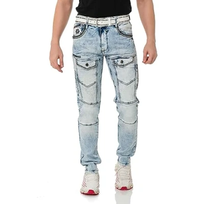Abbildung von Cipo &amp; Baxx Jeans Tapered Fit, Herren, Größe: 29x32, Iceblue