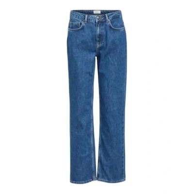 Abbildung von Object Objsava Jeans Straight Leg, Damen, Größe: 34, Medium blue denim