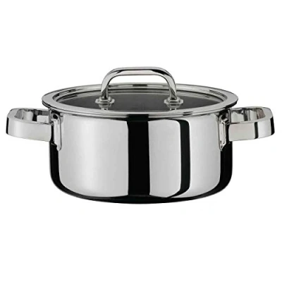 Abbildung von Spring 0615500616 Finesse Bratentopf mit Deckel, Edelstahl, silber, 11 x 25,2 27,6 cm
