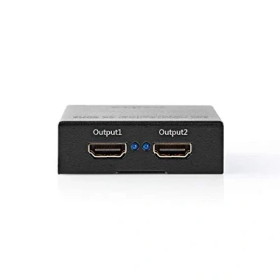 Abbildung von Nedis HDMI ™ Splitter 2 Port HDMI™ Eingang 2X Ausgang 4K@60Hz 18 Gbps Metall Anthrazit