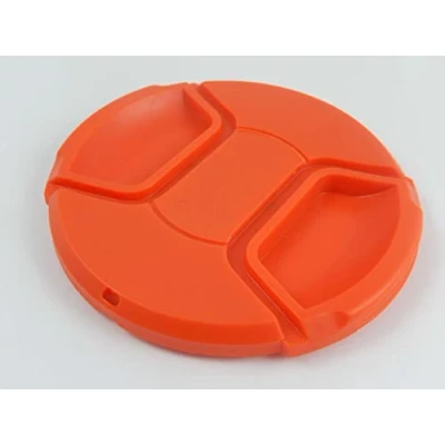 Abbildung von vhbw Universal Objektivdeckel 82 mm für Kamera, DSLR Kunststoff, Rot, mit Innengriff