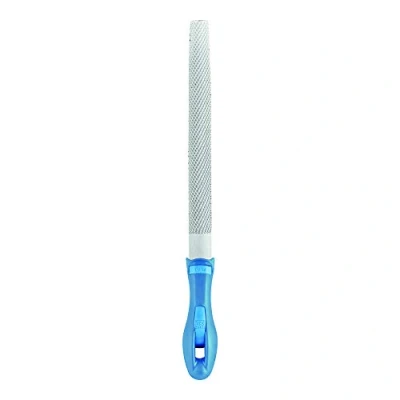 Abbildung von PFERD Halbrunde Holzraspeln, 250mm, halbrunde, spitz zulaufende Feile, Raspelhieb H2 auf zwei Seiten, inkl. Ergonomie Feilenheft, 11233257 speziell für universelle Schrupp und Schlichtarbeiten