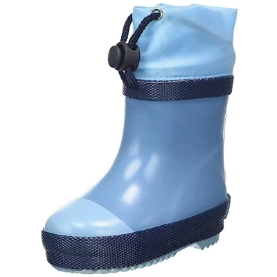 Abbildung von Playshoes Jungen Unisex Kinder Halbschaft gefüttert Gummistiefel, blau, 23 EU