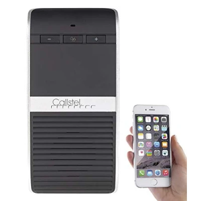 Abbildung von Callstel Sprechanlage: Solar Kfz Freispechsystem, kabellos, Bluetooth 4.0, Multipoint, DSP (Solar Freisprecheinrichtung, Freisprechanlagen, Zigarettenanzünder)