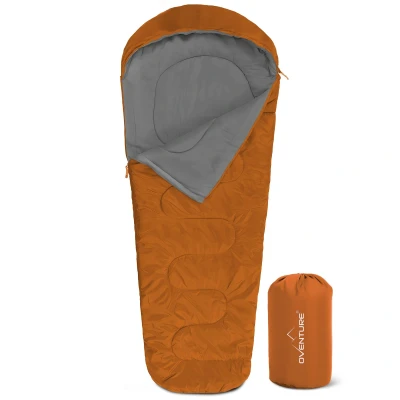 Abbildung von Oventure Mumienschlafsack SleepPlus rot Komfort bis 6 C Leicht und kompakt Für Camping Backpacking