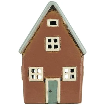 Abbildung von IB Laursen Haus f/Teelicht Nyhavn graues Dach o/Schornstein B: 7 H: 14,5 L: 9,5