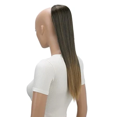 Abbildung von CAISHA 55cm Haarteil Nina mit Kordelverschluss Zopf Haarverlängerung Glatt Braun Mix PH524