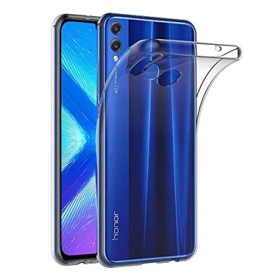 Abbildung von AICEK Honor 8X Hülle, Transparent Silikon Schutzhülle für Case Clear Durchsichtige TPU Bumper Handyhülle (6,5 Zoll)
