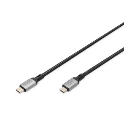Abbildung von DIGITUS USB C Anschlusskabel 4.0 Power Delivery 3.0 40 Gbit/s 8k/60Hz 1m Schwarz