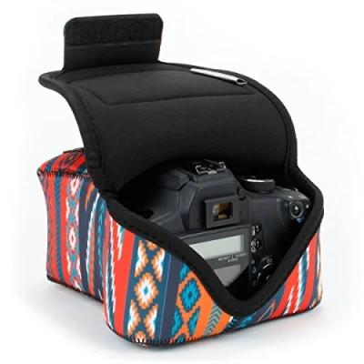 Abbildung von USA GEAR DSLR Kameratasche Klein für Spiegelreflexkameras, SLR Kamerahülle mit Neoprenschutz, Gürtelhalfter und Zubehör Kompatibel Nikon D3400, Canon EOS Rebel, Pentax K 70 &amp; mehr Sudwesten