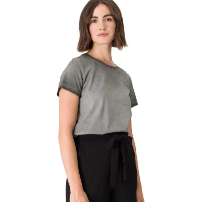 Abbildung von zero Farbverlauf Tshirt print, Damen, Größe: 34, Black beauty
