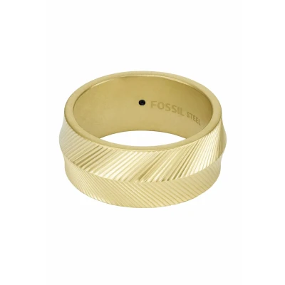 Abbildung von Fossil MEN Jewelry Harlow Ring goldcoloured, Herren, Größe: 58, Gold coloured