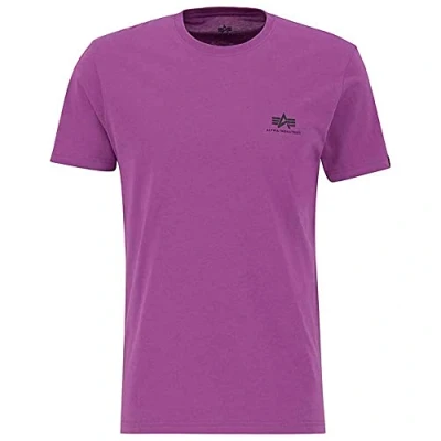 Abbildung von Alpha Industries Small LOGO Tshirt basic, Herren, Größe: Medium, Dark magenta