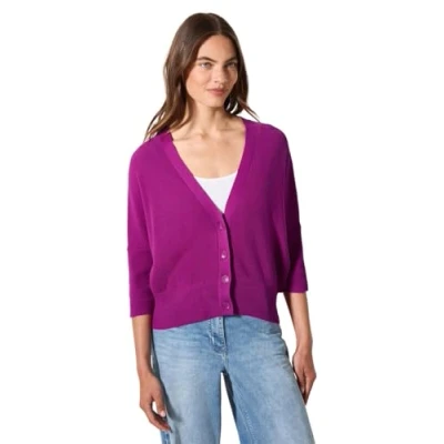 Abbildung von Cecil MIT Strktur Strickjacke, Damen, Größe: Large, Pink