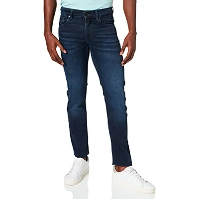Abbildung von 7 for all mankind Slimmy LUXE Performance Jeans Straight Leg, Herren, Größe: 34, Dark blue