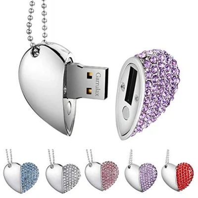 Abbildung von GARRULAX USB Stick, 32 GB, Herz Diamant, Hochgeschwindigkeits 3.0 Flash Speicherlaufwerk, Speicherstift, Disk, Pendrive (lila)