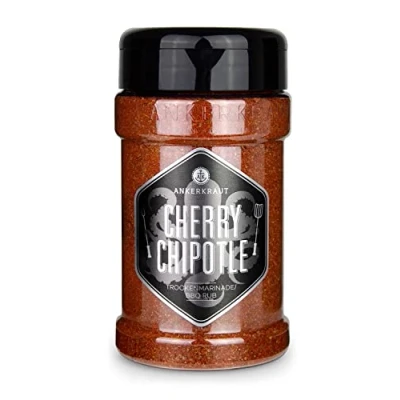 Abbildung von Ankerkraut Cherry Chipotle BBQ Rub, Rub Gewürzmischung für Rind, Schwein, Chicken Wings und Pulled Pork, 220g im Streuer