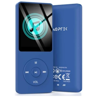 Abbildung von AGPTEK 8GB MP3 Player 70 Stunden Wiedergabe, Farbe Marineblau