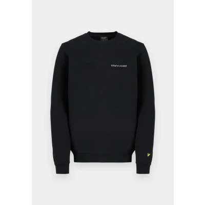 Abbildung von Lyle &amp; Scott CREW NECK Sweatshirt, Herren, Größe: Large, Jet black/white