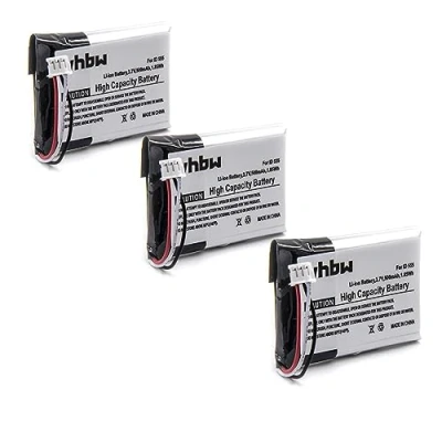 Abbildung von vhbw 3X Akku 500mAh (3.7V) kompatibel mit schnurlos Festnetz Telefon Grundig Scenos, Scenos A Ersatz für 5 2762, 2770, SL 422943.