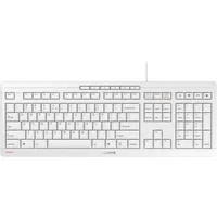 Abbildung von CHERRY STREAM KEYBOARD, Kabelgebundene Tastatur, EU Layout (QWERTY), Flüsterleiser Tastenanschlag, Einzigartiges Tippgefühl, Flaches Design, Weiß Grau