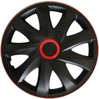 Abbildung von NRM KO254 Radzierblende Kando, Schwarz/Rot, 14 Zoll, 4er Set