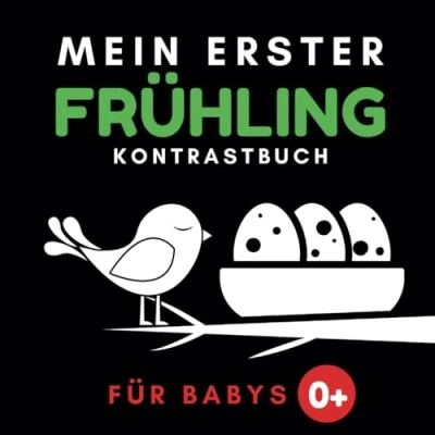 Abbildung von Mein erster Frühling Kontrastbuch für Babys ab 0 Monate: Schwarz Weiß Stimulation Neugeborene
