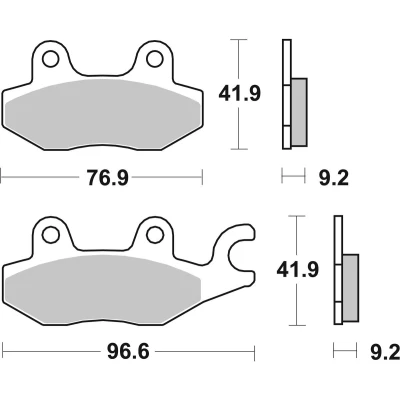 Abbildung von TRW Sinter Maxi Scooter MCB663SRM Bremsbelagsatz