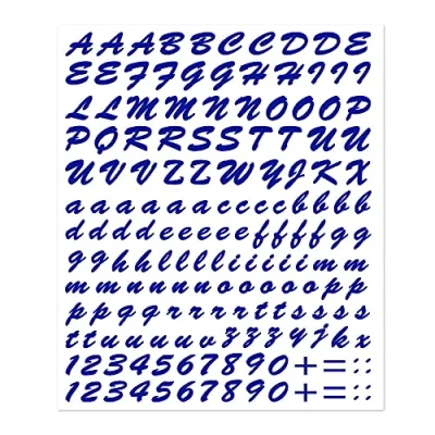 Abbildung von 4R Quattroerre.it 1236 Selbstklebende Buchstaben Kit, Blau