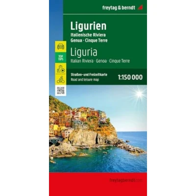 Abbildung von Ligurien, Straßen und Freizeitkarte 1:150.000, freytag &amp; berndt: Italienische Riviera Genua Cinque Terre, mit Top Tips (freytag berndt Auto + Freizeitkarten)