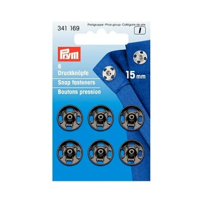 Abbildung von Prym Drücker Schwarz 15mm (krt)