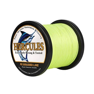 Abbildung von HERCULES Super Cast 100m 2000m Yards Geflochtene Angelschnur 10lb 300lb Test für Salzwasser Süßwasser PE Geflecht Fischdraht Superline 8 Stränge