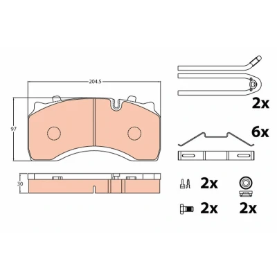 Abbildung von Bremsbelagsatz PROEQUIP TRW GDB5084