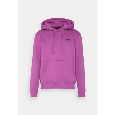 Abbildung von Alpha Industries Small LOGO Kapuzenpullover, Herren, Größe: XXL, Dark magenta