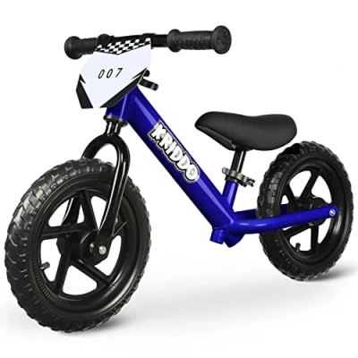 Abbildung von KRIDDO Kinder Laufrad ab 2 Jahren, Lauflernrad Spielzeug für 18 Monate bis 5 Jahre, 12 Zoll mit individualisierbarem Schild, Geschenk Fahrrad Jungs und Mädchen, Baby Balance Bike(2 3 Jahre), Blau