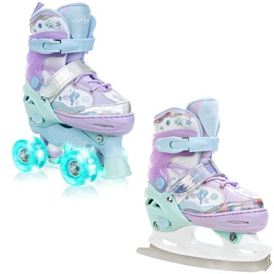 Abbildung von Eiskunstlauf Schlittschuhe 2in1 Einstellbare Isla Räder LED