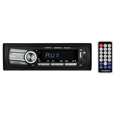 Abbildung von Majestic SA 400 BT USB AX Audio Car System mit Bluetooth, MP3/WMA USB/Micro SD, Fernbedienung, 100W (25W x 4ch), Schwarz