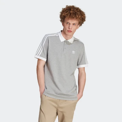 Abbildung von adidas Originals Adicolor Classics 3STRIPES Poloshirt, Herren, Größe: Medium, Medium grey heather
