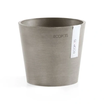 Abbildung von Ecopots Amsterdam mini rund 13 cm taupe Pflanzgefäß/Blumentopf