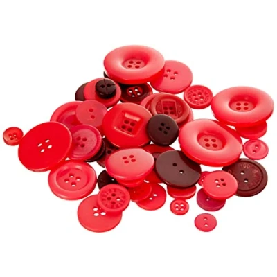 Abbildung von Papermania 250 g Assorted Button Pack, Red