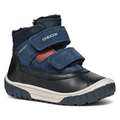 Abbildung von Geox OMAR BOY WPF Snowboot/Winterstiefel für Kinder, Größe: 20, Black/navy Schuhe